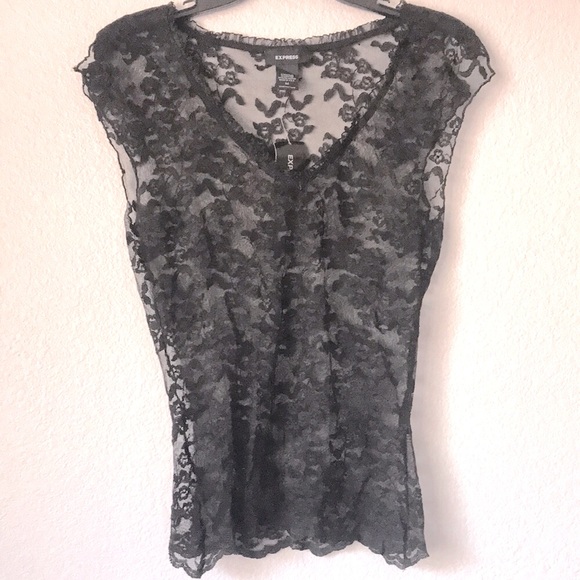 Express Tops - Express black lace top